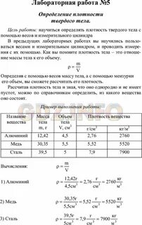 Решение лабораторной работы по физике 7 класс