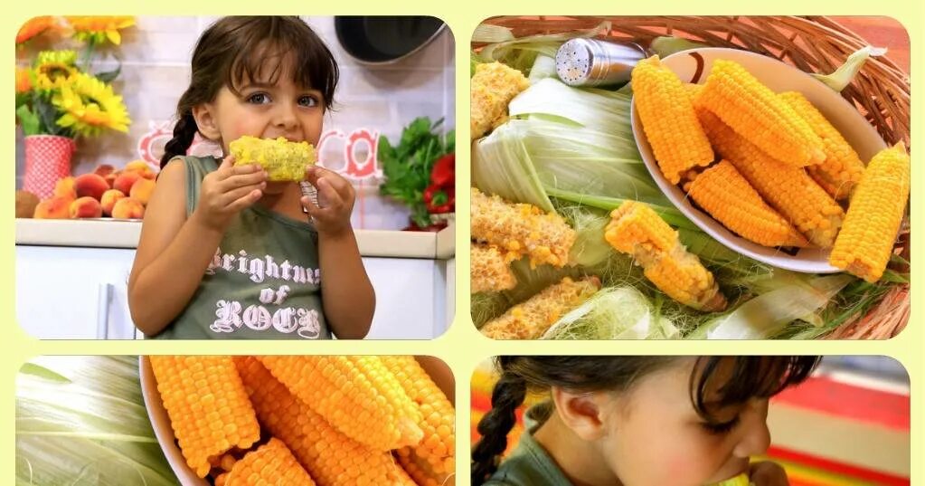С какого возраста детям можно кукурузу. Ребенок ест вареную кукурузу. женщина завтракает кукуруза. дети едят кукурузу фото. кукурузные палочки для детей.