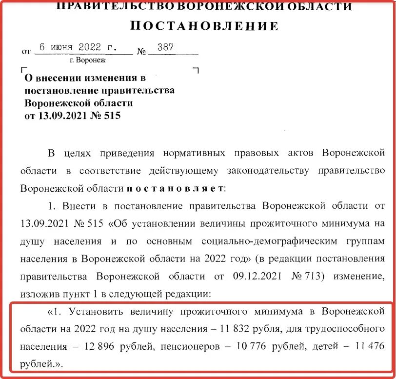 Постановление о повышении прожиточного минимума. Прожиточный минимум по Воронежской. Документы правительство Воронежской области. Постановления правительства Воронежской области 259 приложения 2.