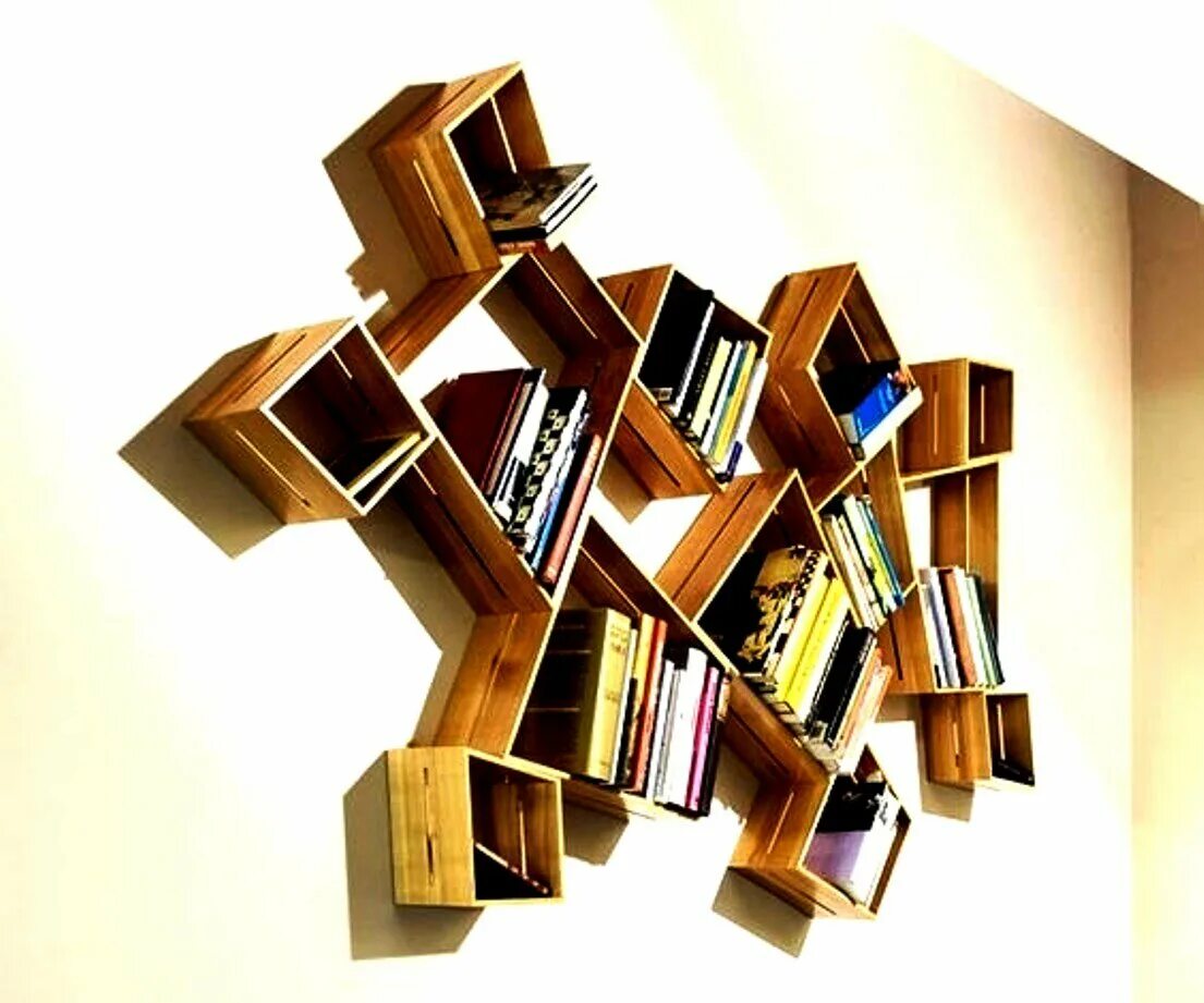 Книжные полочки. Креативные книжные полки. дизайнерские полки. необычные деревянные полки. необычные книжные стеллажи.