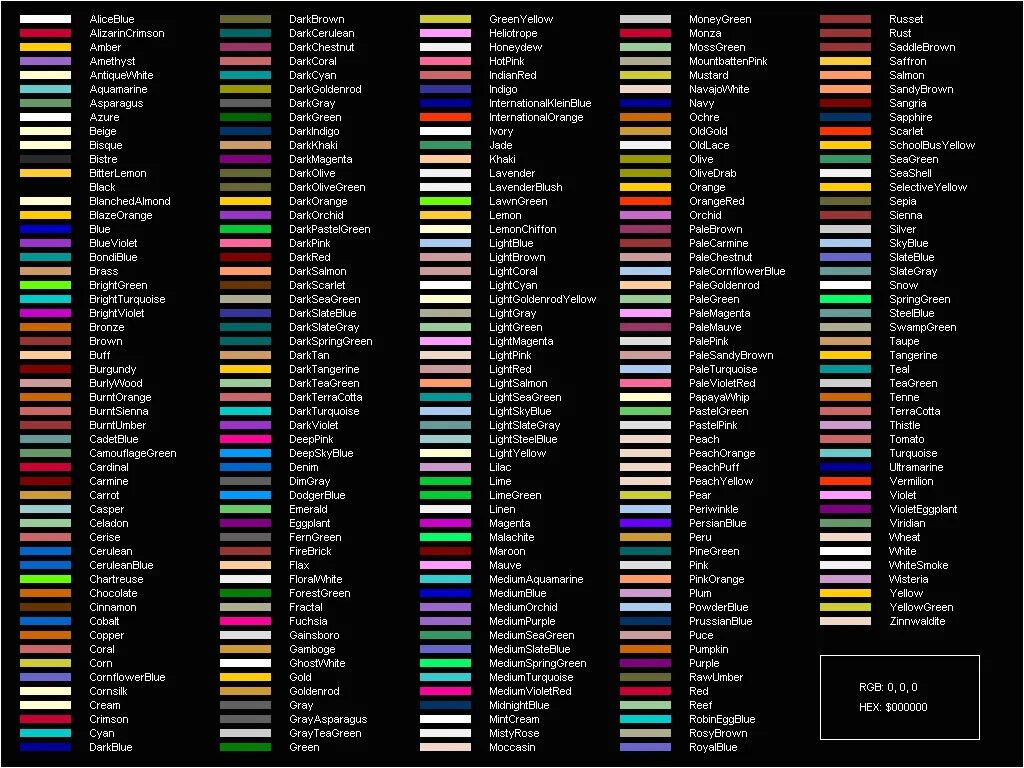 Html black color