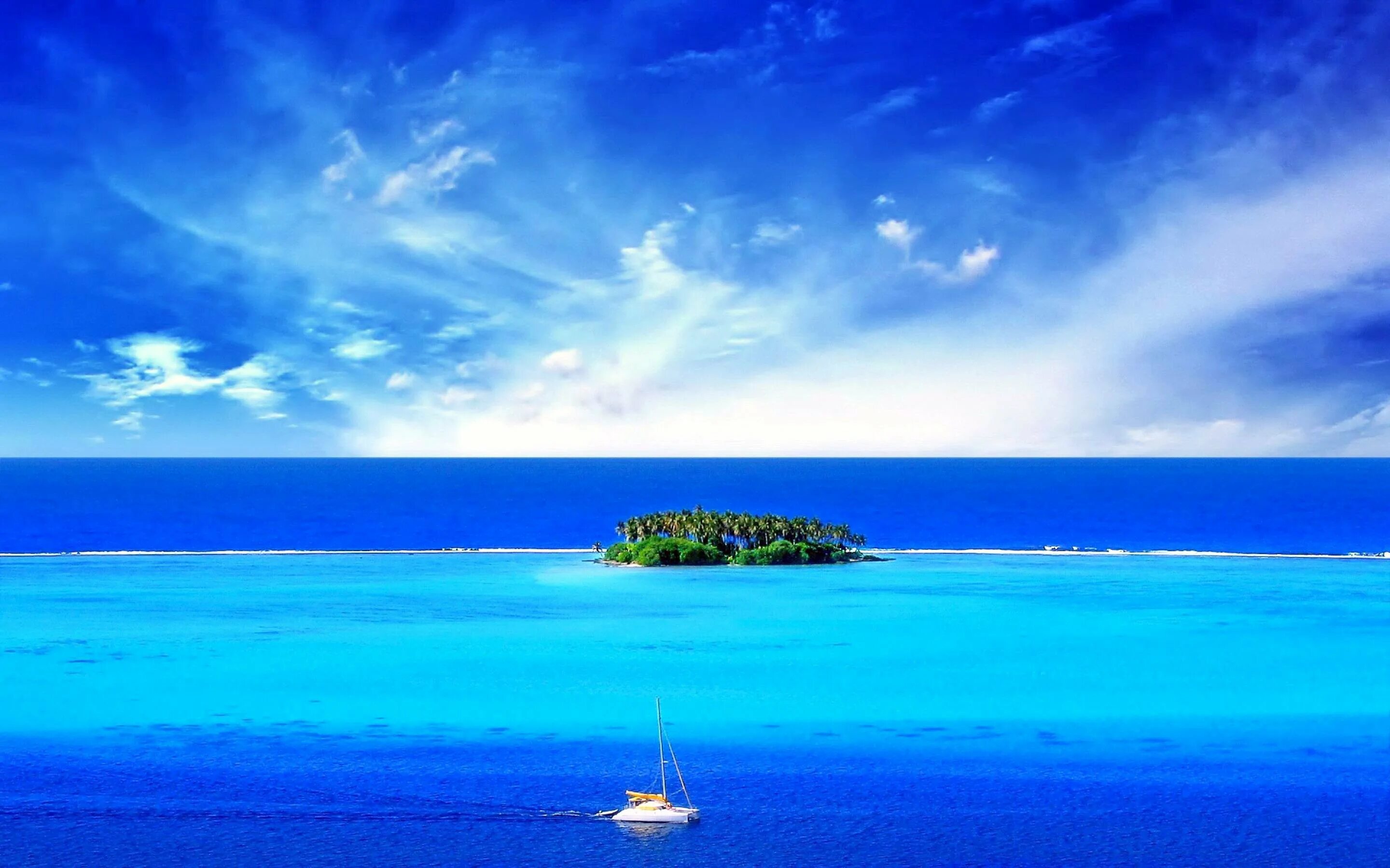 Обои на полный экран. Парадиз остров Карибского моря. Природа море. Красивое голубое море. Природа океан.