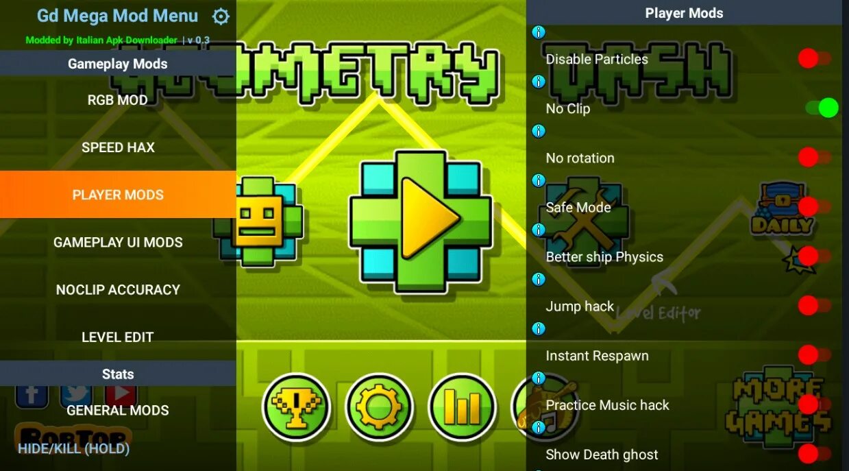 Гд 0.7. Geometry Dash мод меню. Меню геометрия Даш. Чит на Geometry Dash. Geometry Dash чит меню.