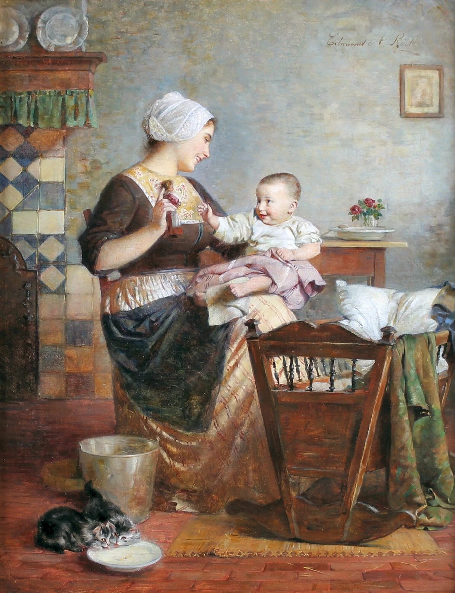 Австрийский художник Edmund Adler (1876-1965). Тег мама