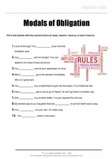 Fill in the modal verbs