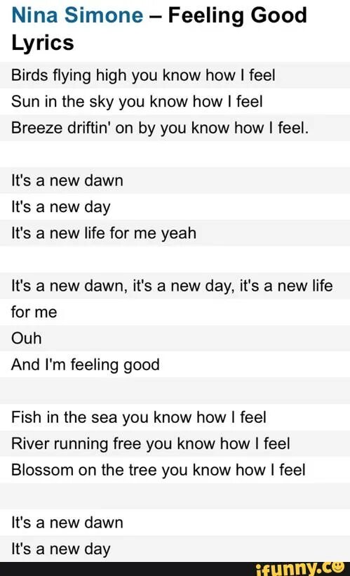 I feel me good. Feeling good текст. And i feeling good текст. Текст песни feeling good. Nina Simone feeling good текст.