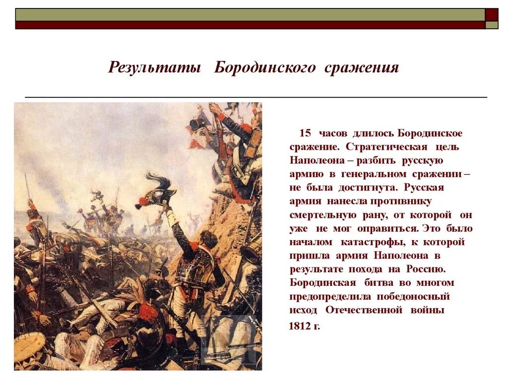Кто победит в бородинском сражении
