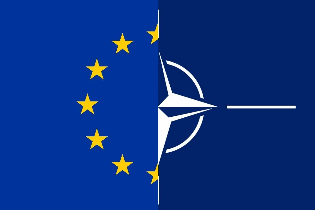 Eu não. Флаг НАТО И Евросоюза. Флаг НАТО И ЕС. Европейский Союз и НАТО. НАТО И Евросоюз.
