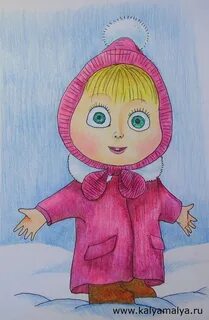 Как нарисовать машу из мультика