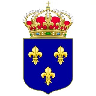 Файл:Crown shield and Fleur-de-lis of Kingdom of France.png - Википедия