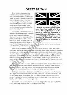 British текст на английском