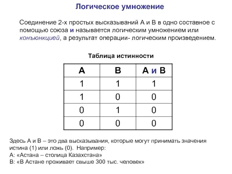 Истинности. Таблица истинности: подробный калькулятор логических выражений - Про