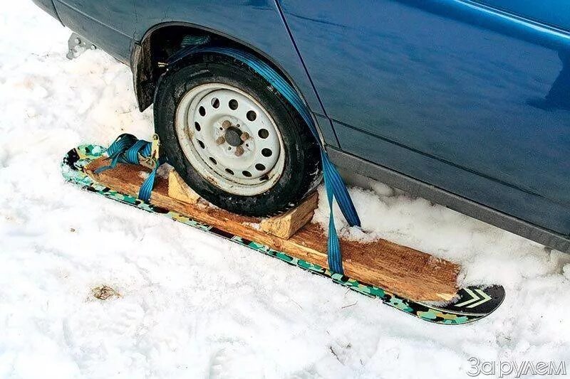 Лыжи для автомобиля на колеса. Лыжа для автомобильного колеса. Автомобиль на лыжах. Лыжи на колесах.