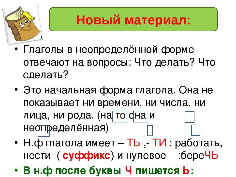 Чтобы поставить глагол неопределенную форму нужно определить. Правила Неопределенная форма глагола 4 класс. Неопределённая форма глагола 4 класс правило. Неопределённая форма глагола 5 класс правило. Неопределенная форма глагола виды глагола 4 класс.