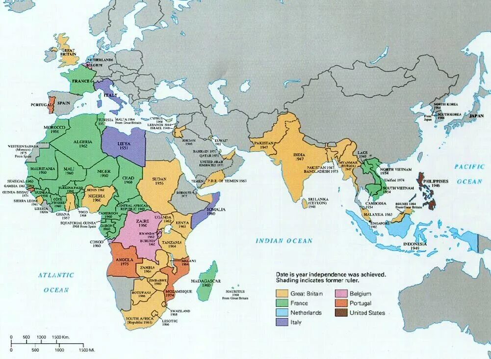 Получили независимость после первой мировой войны. Карта деколонизации Азии и Африки. Карта страны Азии и Африки деколонизация. Колонии добившиеся независимости после второй мировой войны на карте. Деколонизация Африки во второй половине 20 века.