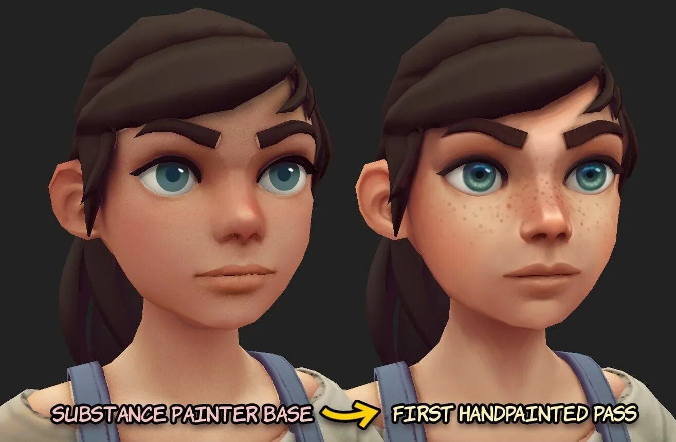Fill in sculpt design paint. Substance painter hand paint. stylized character. 3d персонажи. stylized character 3d.