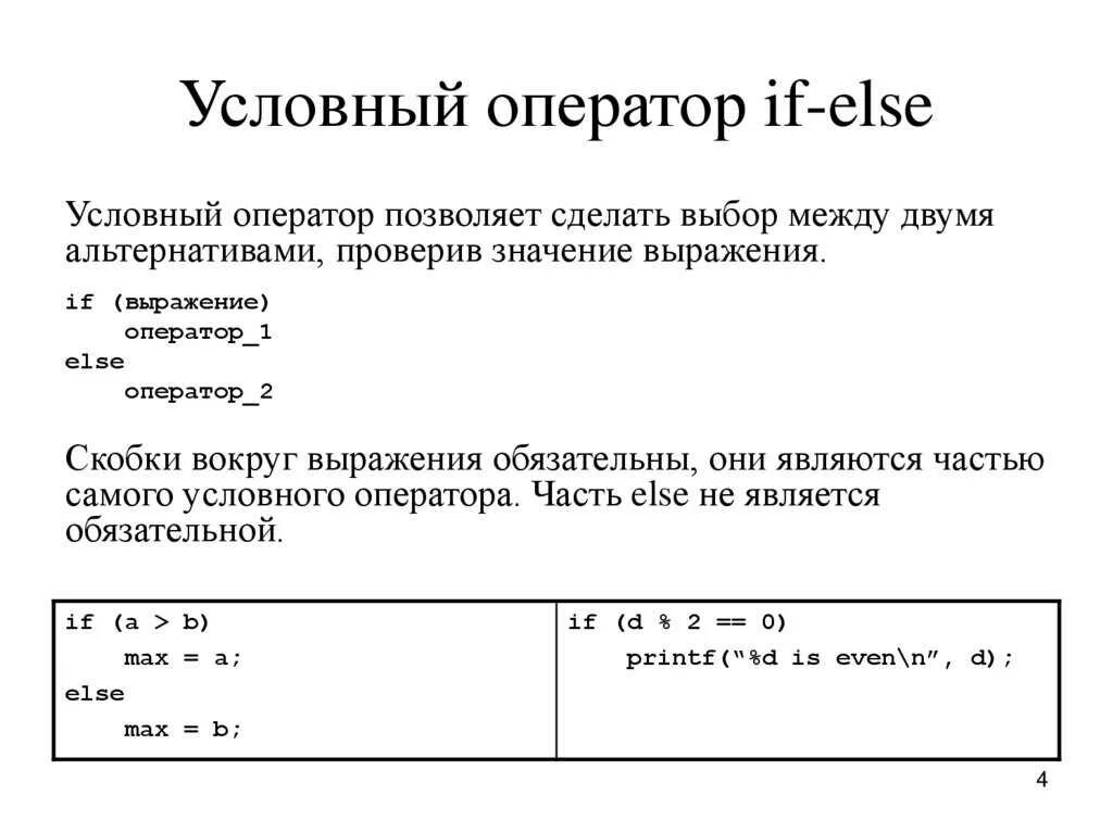 Что такое оператор if. Что такое оператор if