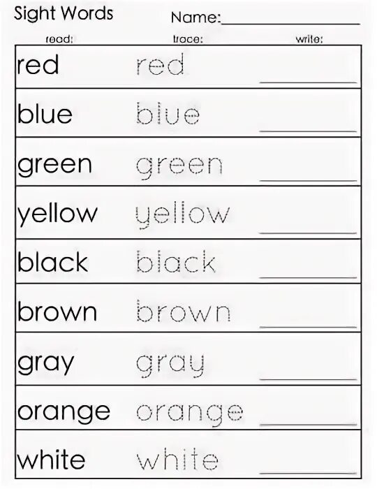 Colour write. Прописи цвета на английском. цвета на английском для детей прописи. trace the words. colours trace the words.