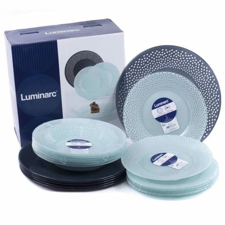 Столовые сервизы 18 предметов. Luminarc набор Bulla. Столовый сервиз Bulla Luminarc. Luminarc Dinnerware. Набор столовый Люминарк 18 предметов.