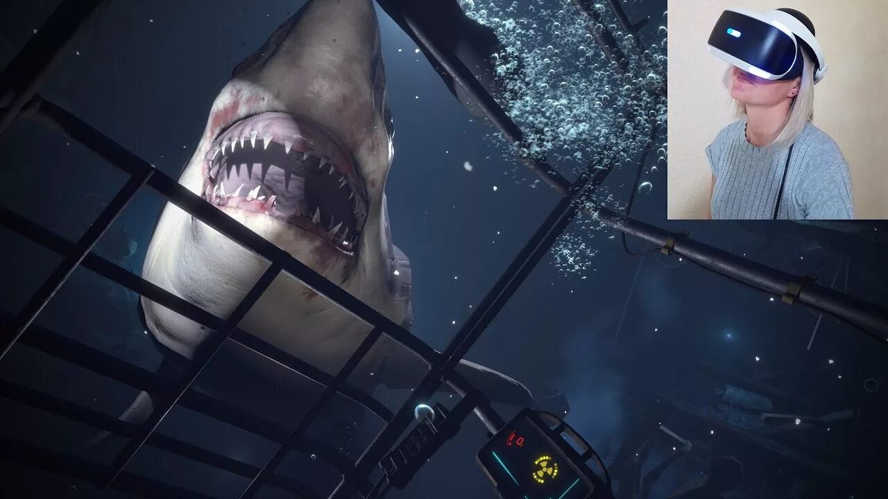 Виар видео страшное. Опасное погружение VR ps4. Погружение виртуальная реальность акулы. VR Worlds встреча с акулой.
