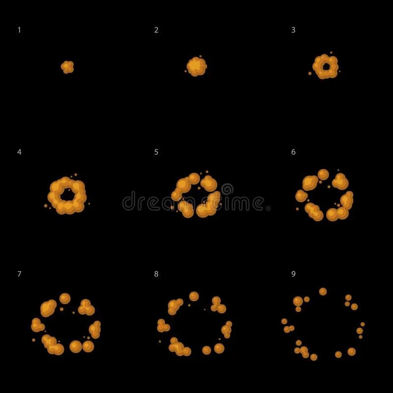 Animation sequence. Анимация взрыва покадрово. explode animation. moments before the explosion animated scene.