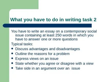 Words for writing task 2
