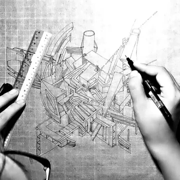 Drawing process. Drawing process