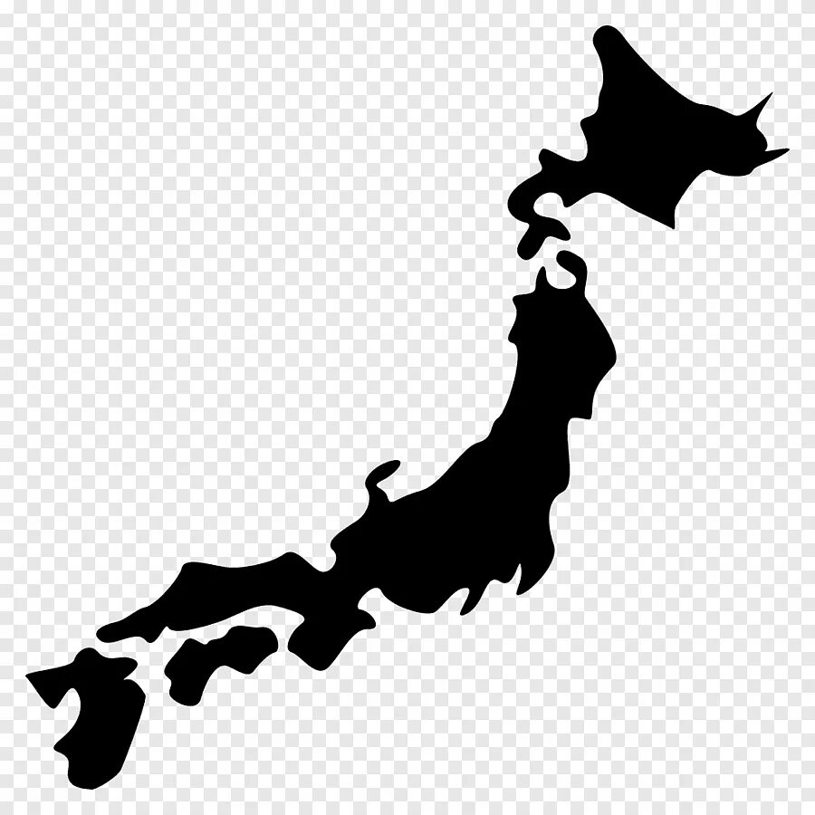 Япония на карте. Очертания Японии. Контур Японии. Силуэт японских островов. Карта японии рисунок