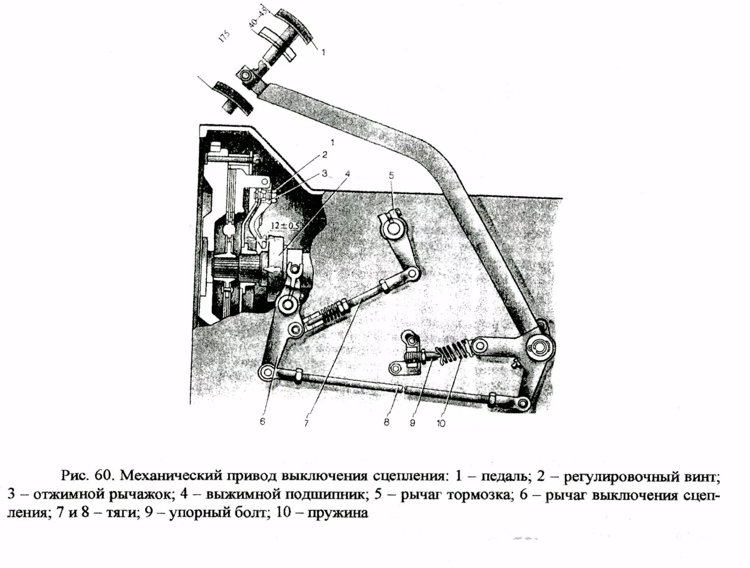 Привод выключения сцепления ЗИЛ 245. МТЗ 80 механический привод сцепления. Педаль стержень сцепления МТЗ 80. Пружина педали сцепления МТЗ 82. Работа привода сцепления