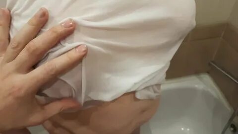 Big titties in wet white t-shirt.