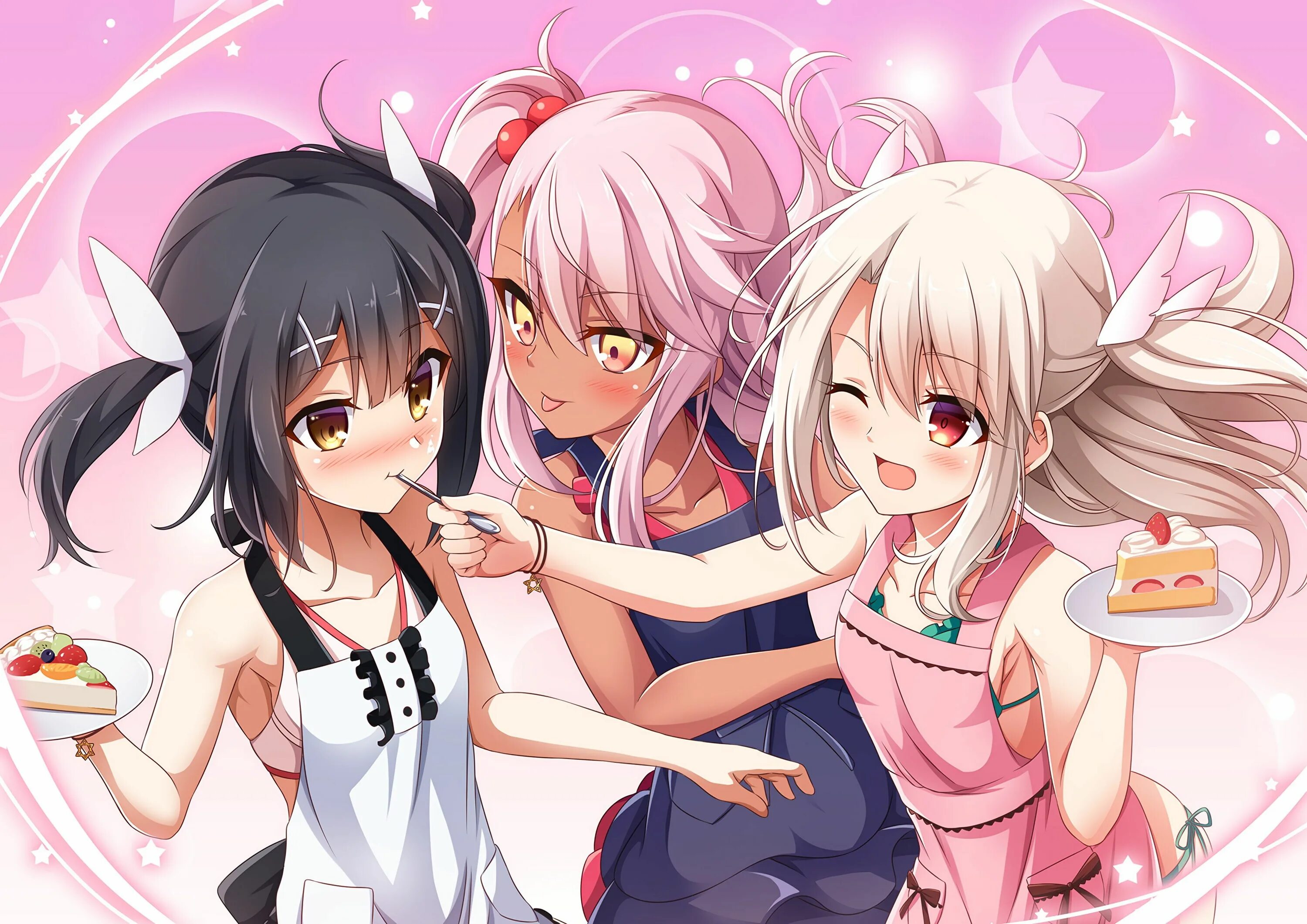 6 in 1 girl. Аниме Fate kaleid Liner Prisma. Fate kaleid Liner Prisma Illya. Девочка волшебница Иллия Мию. Илия и куро.