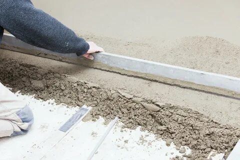 Сухая заливка бетонной плиты