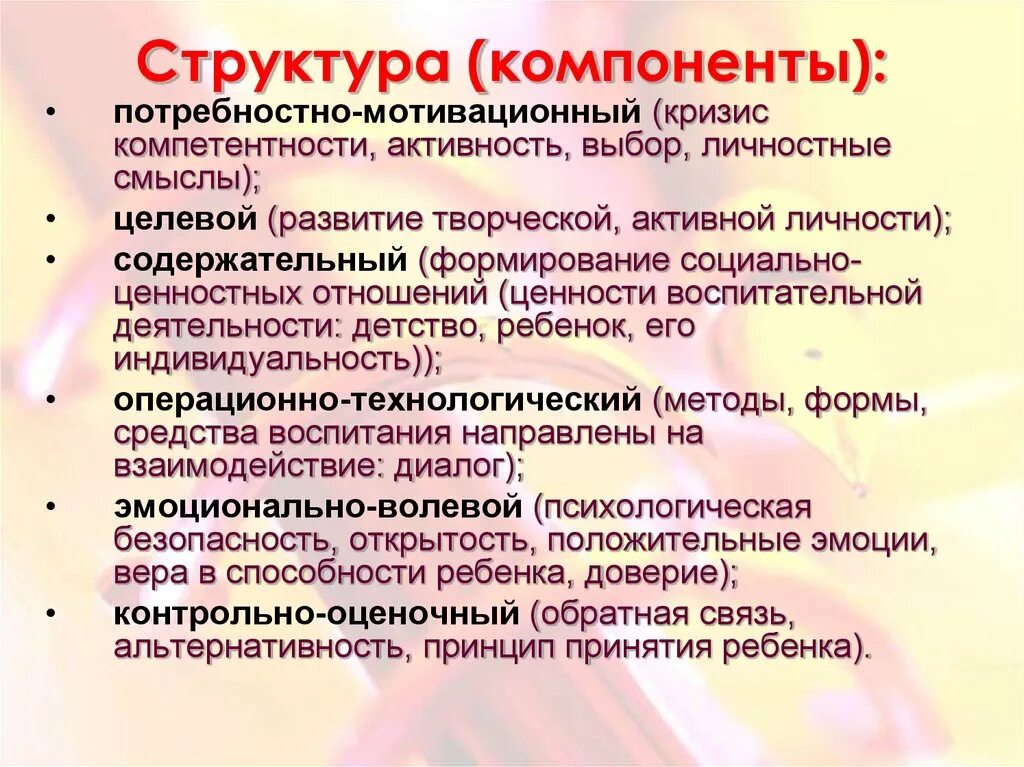 Структура мотивационного компонента. Потребностно-мотивационный компонент структура. Потребностно-мотивационная. Мотивационный компонент обучения. Компоненты мотивации обучения