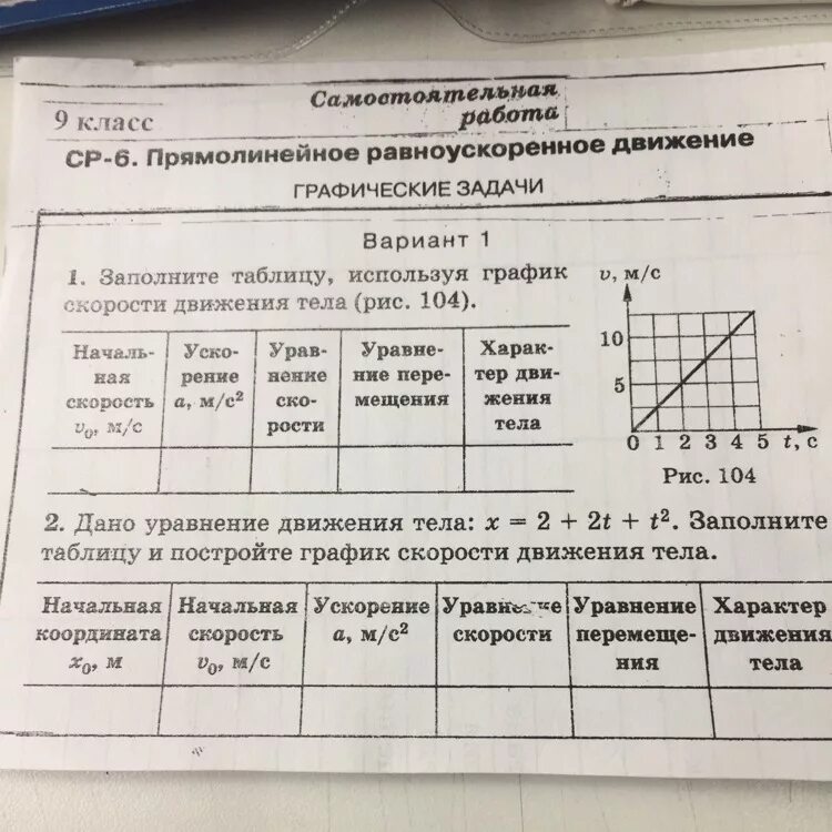 Картинки ЗАПОЛНИ ТАБЛИЦУ ИСПОЛЬЗУЯ ГРАФИК СКОРОСТИ
