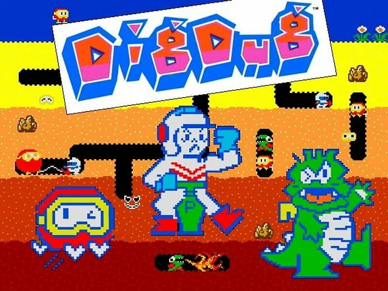 Dig dug русский. Dig dug. Dig dig игра. Dig dug Namco. Dig dug (1982).