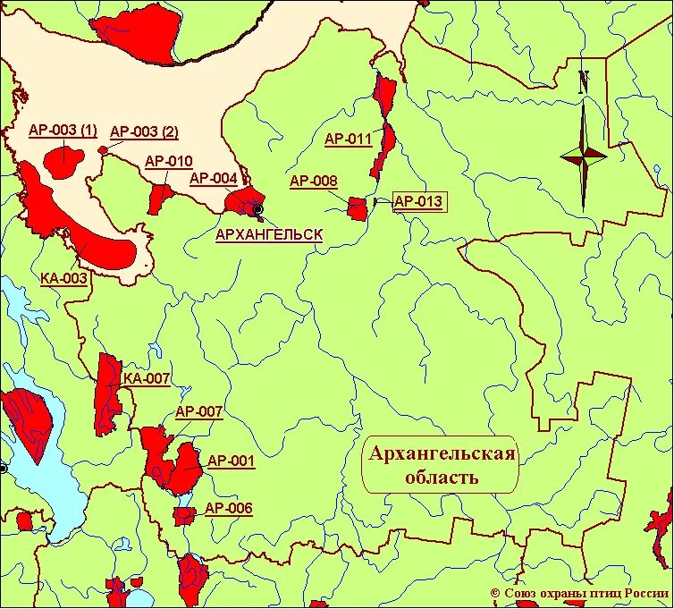 красное архангельск карта