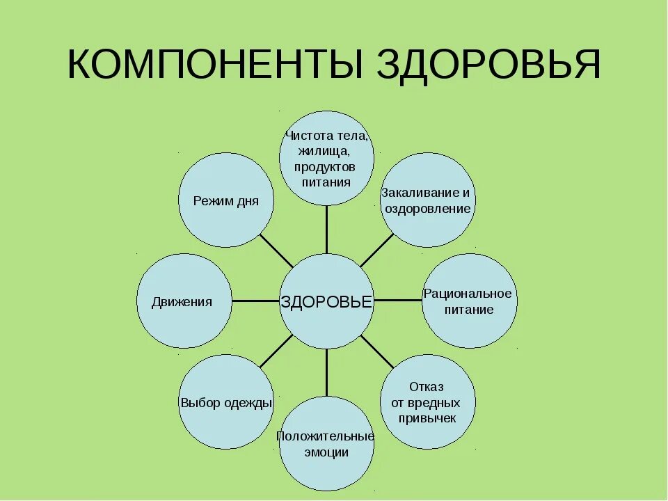 Перечислите элементы составляющие. Компоненты здоровья. Составляющие компоненты здоровья. Основные составляющие здоровья человека. Компоненты здоровья схема.