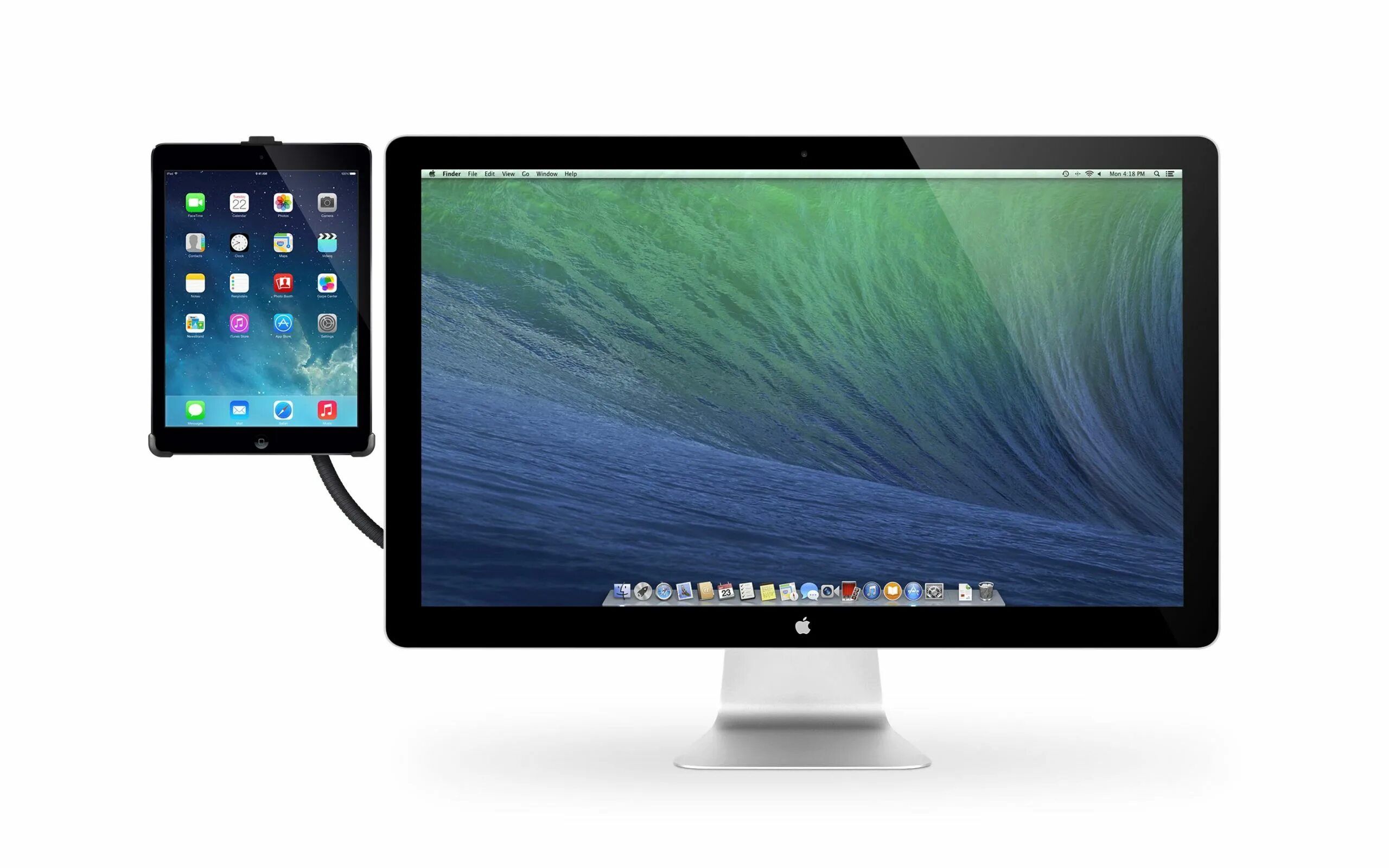 Ipad как монитор windows. Универсальная подставка imac. крепление ipad к imac. multi monitor with ipad. сколько стоит 2 модель айпада со стилусом.