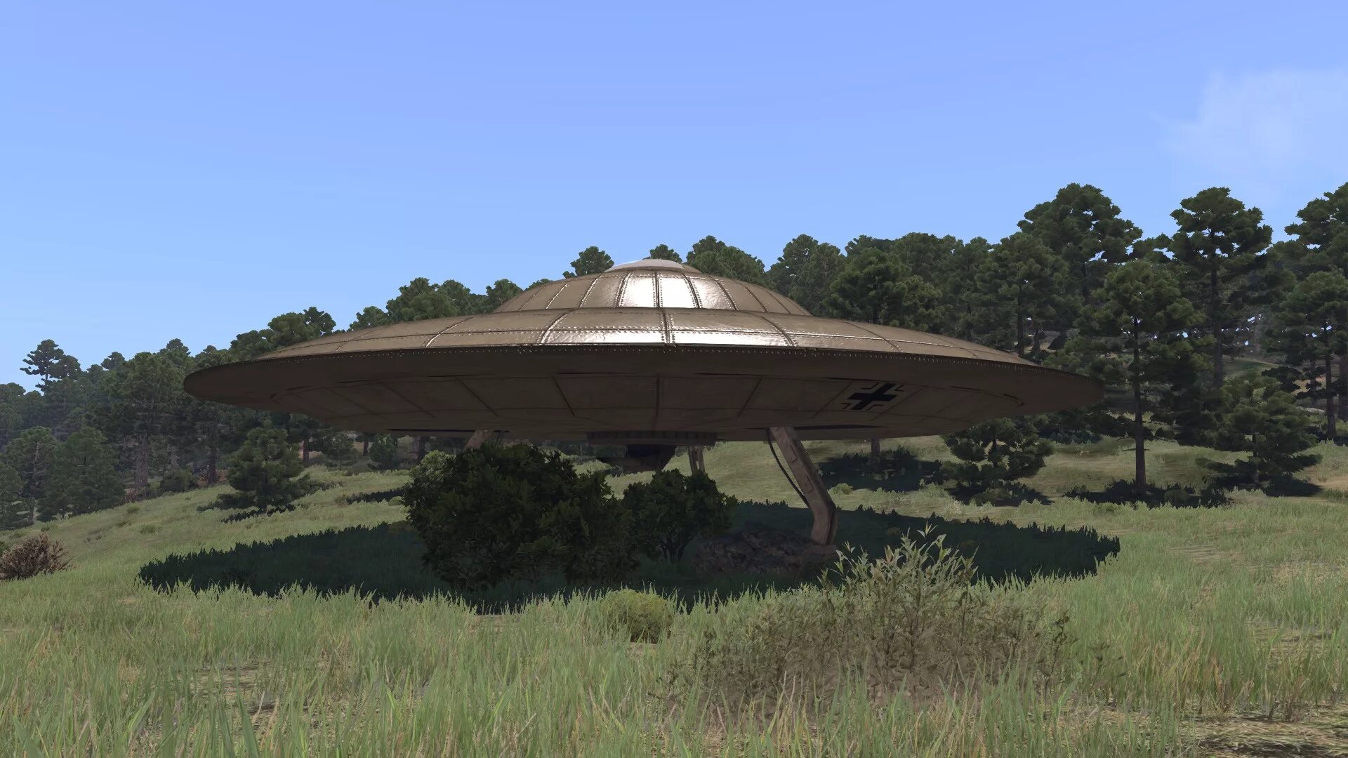 Нло третьего. Arma 3 нло. летающая тарелка. немецкая летающая тарелка модель. мод на летающую тарелку.