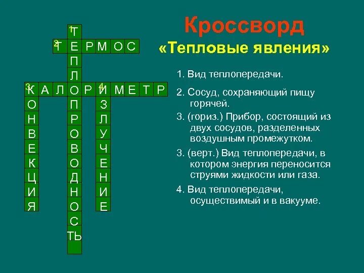 Составить кроссворд по физике. Кроссворд по физике 8 класс тепловые явления. Кроссворды по теме тепловые явления физика 8 класс. Вопросы на тему тепловые явления. Кроссворд по физике тепловые явления.