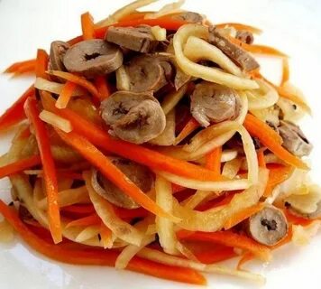 Вкусные сердечки с луком и морковью
