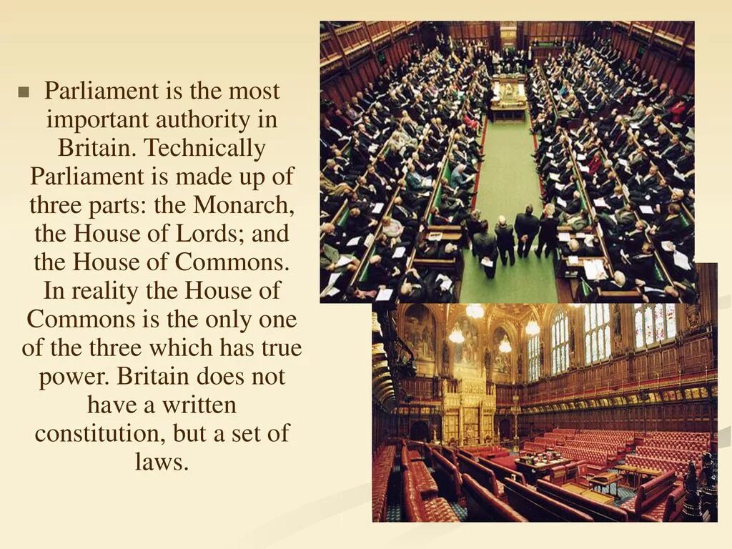 The powers parliament
