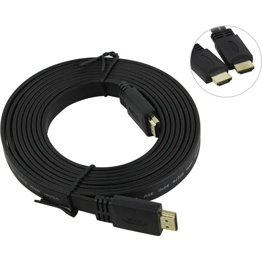 Vcom hdmi hdmi 19m 19m. Кабель hdmi 19m19m 3м. плоский кабель vcom cg522f-3m. кабель vcom cg522f-3м.