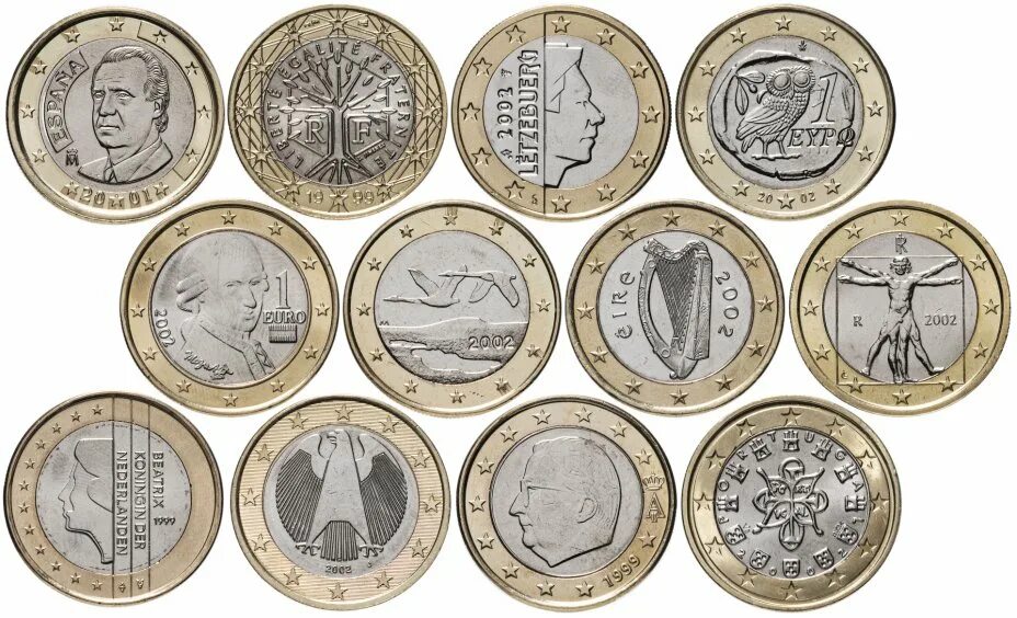 Сколько стоят монеты евро. Монеты евро 2002 1 лепто. Коллекционные монеты евро. Редкие монеты евро. Набор монет 2002.