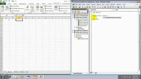 Работа в vba excel