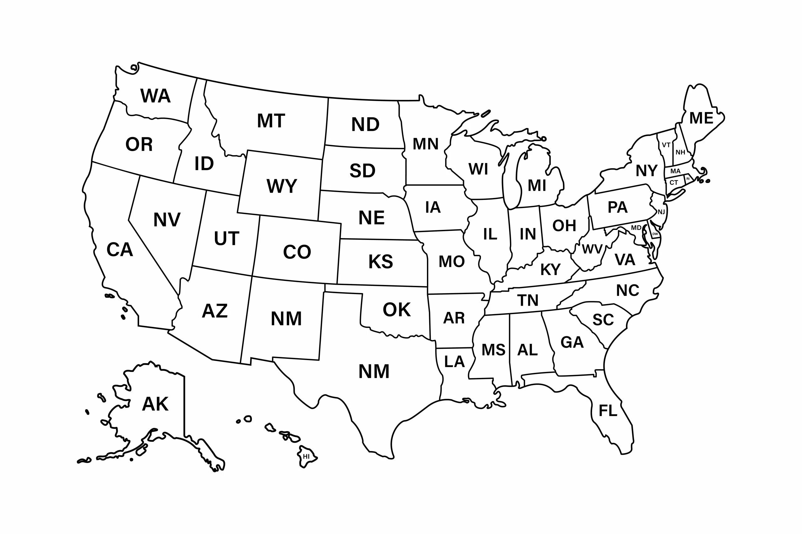 We map. Карта США. Карта Америки со Штатами. Штаты США раскраска. Карта США для раскрашивания.