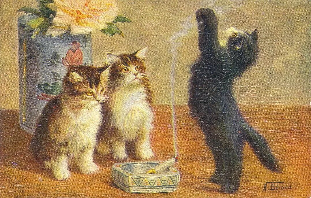 Кошка три дня. Винтажные открытки с котятами. старинная картина с кошками и цветами. котики с др старые открытки. котята на старинных иностранных открытках.