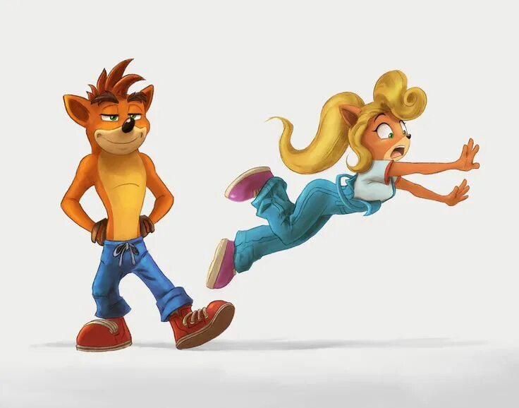 Art crash. Крэш бандикут и коко бандикут. коко бандикут art. crash bandicoot коко. сестра крэша бандикута.