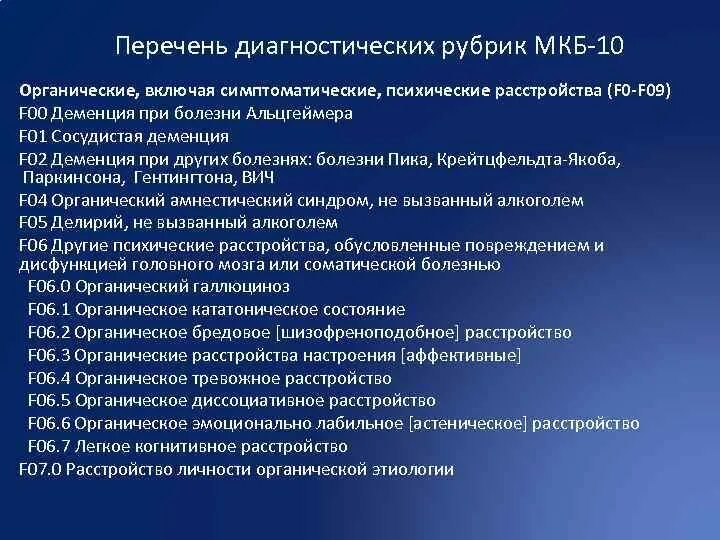 Лечение без диагноза. Классификация психических расстройств мкб-10. Коды диагнозов заболеваний в психиатрии. Диагнозы психических расстройств мкб. Органическое расстройство мкб.