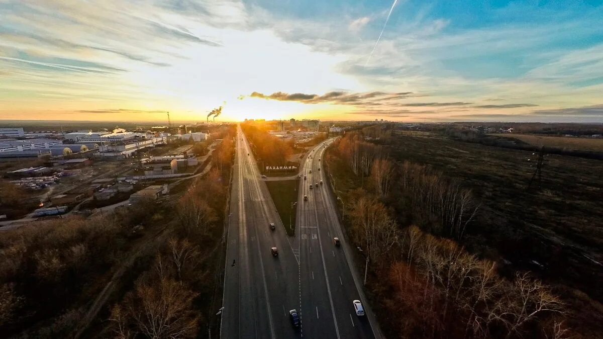 Дороги города владимира. Выезд из города. Дарогаиз города.